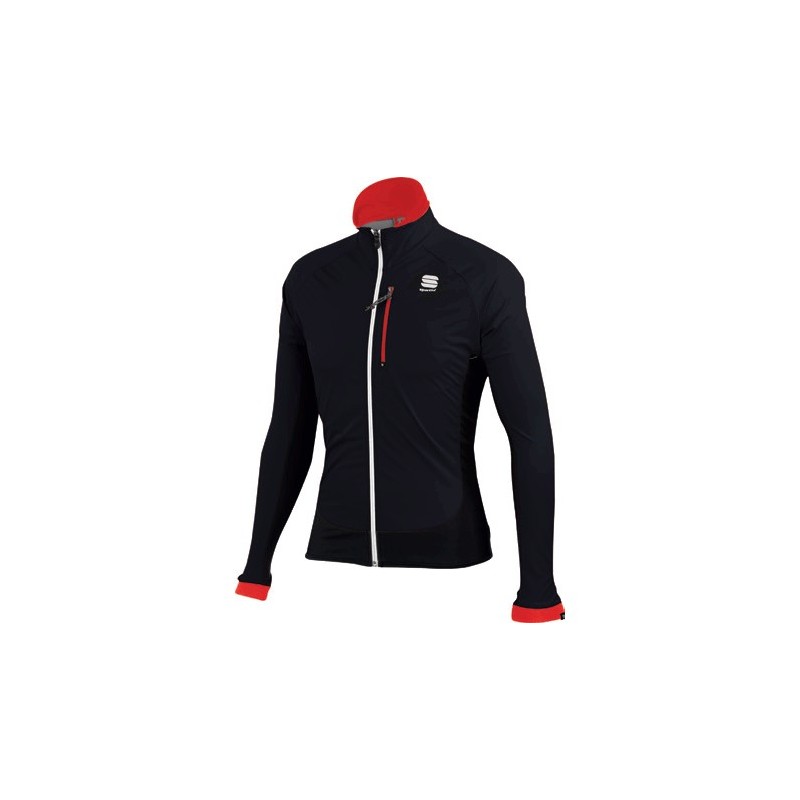 Ljus vinterjacka Sportful Cardio Wind Top svart